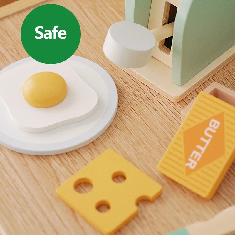 Wooden Simulation Toaster Toy  - огляд і ціна Kitchen Appliances For Kids