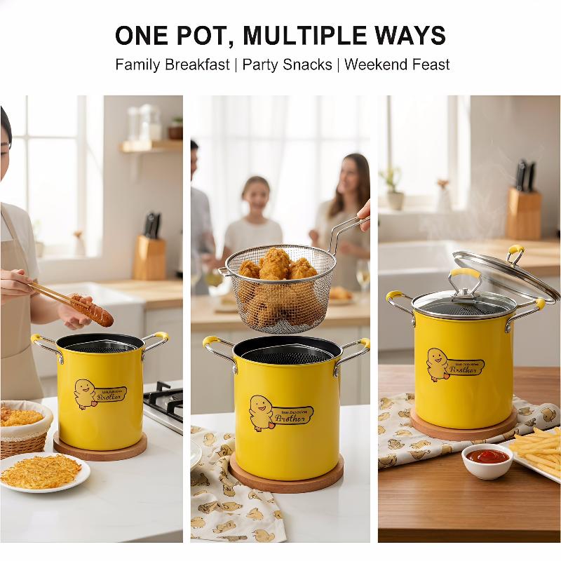 2/3L Deep Fryer Pot Stainless  - огляд і ціна Kitchen Appliances In Japanese