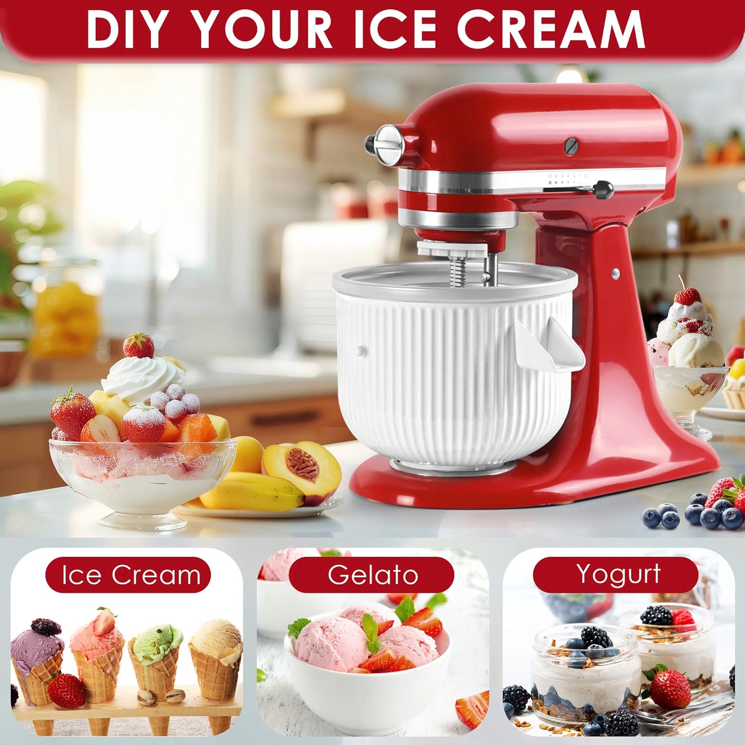Ice Cream Maker Attachment for - огляд і ціна Kitchen Appliances Kitchenaid